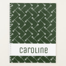 Forest Green Lacrosse White Sticks Gemustert