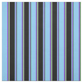 Forest Green, Lila, Light Sky Blue, Black, White Stoff (Muster)