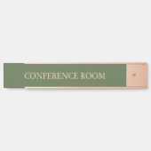 Forest Green Linen Texture  Imitation Türschild (Vorderseite )