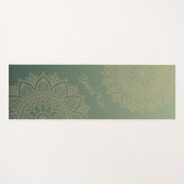Forest Green Mandala Gradient Yogamatte (Vorderseite (Horizontal))