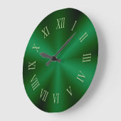 Forest Green Metallic Uhr mit römischen Zahlen (Winkel)