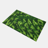 Forest Green Military Camouflage Muster Fußmatte (Schrägansicht)