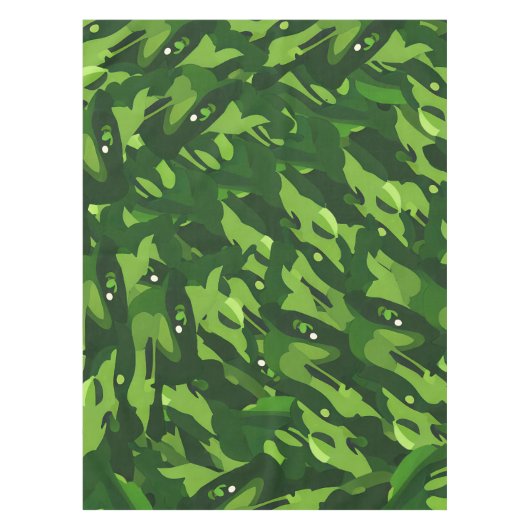 Forest Green Military Camouflage Muster Tischdecke (Vorderseite)