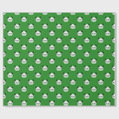 Forest Green - Minimalistisches Panda-Muster Geschenkpapier (Flach)