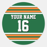 Forest Green mit Orange White Stripes Team Jersey