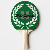 Forest Green mit Siegeschrei und Monogramm/Name Tischtennis Schläger (Rückseite)