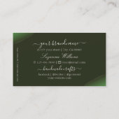 Forest Green mit Silver Decor Juwelen und Monogram Visitenkarte (Rückseite)