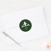 Forest Green Monogram Lilie Sticker (Umschlag)