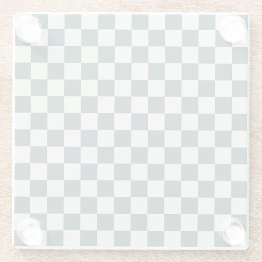 Forest green moss checkerboard pattern glasuntersetzer (Rückseite)