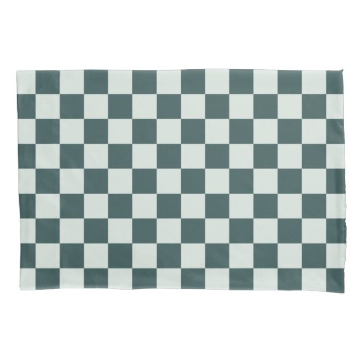 Forest green moss checkerboard pattern kissenbezug (Vorderseite-Links)