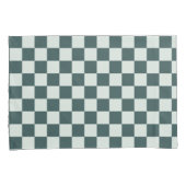 Forest green moss checkerboard pattern kissenbezug (Vorderseite-Rechts)