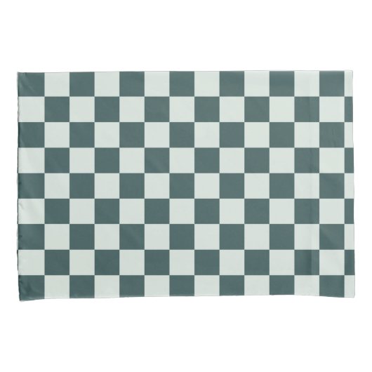 Forest green moss checkerboard pattern kissenbezug (Vorderseite-Rechts)