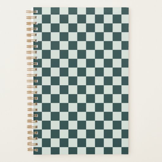 Forest green moss checkerboard pattern planer (Vorderseite)