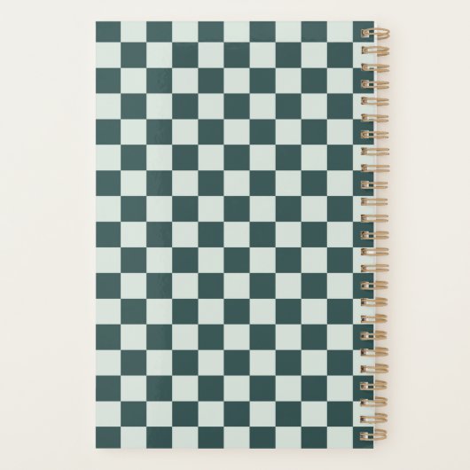 Forest green moss checkerboard pattern planer (Rückseite)