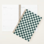 Forest green moss checkerboard pattern planer (Anzeige)