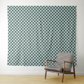 Forest green moss checkerboard pattern wandteppich (Beispiel (Horizontal))