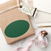 Forest Green Oval Aufkleber (Schenken)
