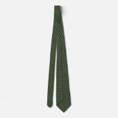 Forest Green Personal Monogram Muster Krawatte (Rückseite)