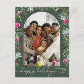 Forest Green Pink Botanische Arche 1 Foto Urlaub Postkarte (Vorderseite)