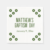 Forest Green Polka-dot Sonderveranstaltung Napkins Serviette (Vorderseite)