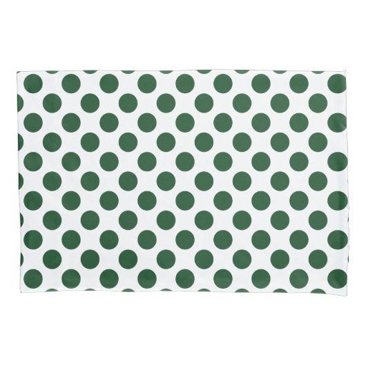 Forest Green Polka Dots Kissenbezug (Vorderseite)