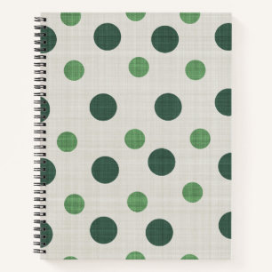 Forest Green Polka Dots Muster, grün gepunktet Notizblock