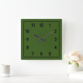 Forest green quadratische wanduhr (Zuhause)