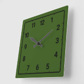 Forest green quadratische wanduhr (Winkel)