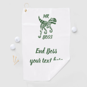 Forest Green Raptor Ancient Dinosaur Terror Golfhandtuch