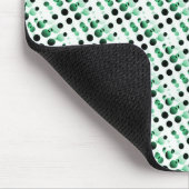 Forest Green Retro Bubbles Mousepad (Ecke)