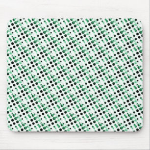 Forest Green Retro Bubbles Mousepad