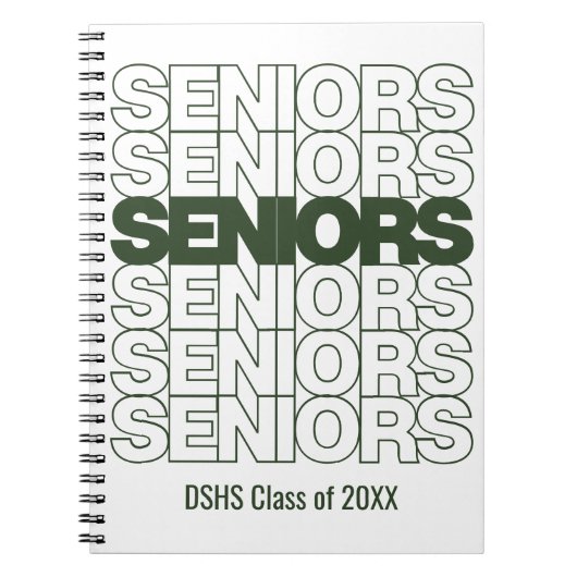 Forest Green Seniors Seniors Seniors Notebook Notizblock (Vorderseite)