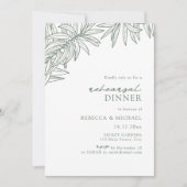 Forest Green Simple Botanic Probe Dinner Einladung (Vorderseite)
