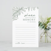 Forest Green Simple Botanic Share A Memory (Stehend Vorderseite)