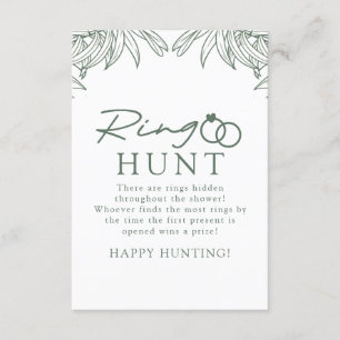 Forest Green Simple Botanring Hunt Bridal Begleitkarte