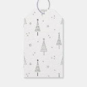 Forest Green Simple Christmas Pine Tree Geschenkanhänger (Rückseite)