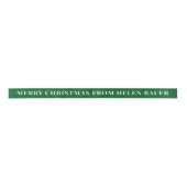 Forest Green Simple Text Merry Christmas Gift Satinband (Vorderseite)