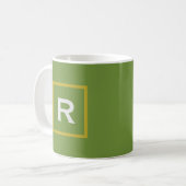 Forest Green Solid Color Schlicht Personal Kaffeetasse (Vorderseite Links)