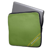Forest Green Solid Color Schlicht Personal Laptopschutzhülle (Vorderseite Links)