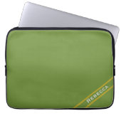 Forest Green Solid Color Schlicht Personal Laptopschutzhülle (Vorderseite)