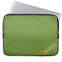 Forest Green Solid Color Schlicht Personal Laptopschutzhülle