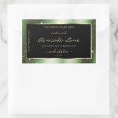 Forest Green Sparkle Glitzer Frame Product Label Rechteckiger Aufkleber (Tasche)