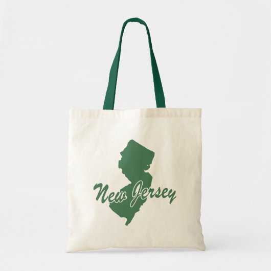 Forest Green Staat New Jersey Shape Tote Bag Tragetasche (Vorne)