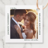 Forest Green Stack Initials Monogram Wedding Geschenkanhänger (Rückseite)