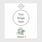 Forest Green Stegosaurus Spiked Dinosaurier Aufkleber (Blatt)