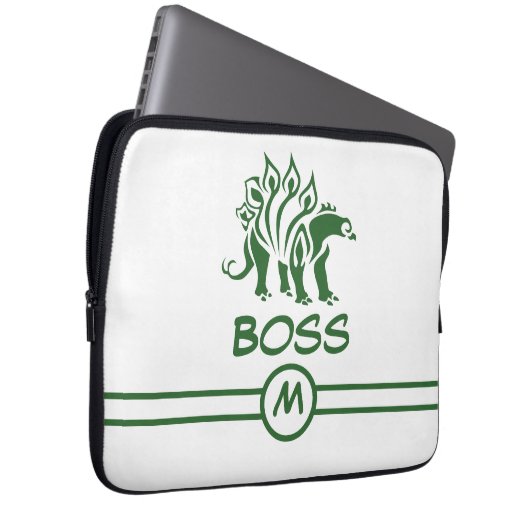 Forest Green Stegosaurus Spiked Dinosaurier Laptopschutzhülle (Vorne Rechts)