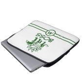 Forest Green Stegosaurus Spiked Dinosaurier Laptopschutzhülle (Vorne Knopf)