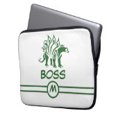 Forest Green Stegosaurus Spiked Dinosaurier Laptopschutzhülle (Vorderseite Links)