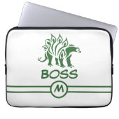 Forest Green Stegosaurus Spiked Dinosaurier Laptopschutzhülle (Vorderseite)