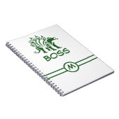 Forest Green Stegosaurus Spiked Dinosaurier Notizblock (Rechte Seite)